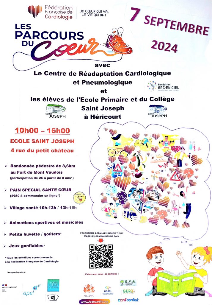 Affiche Parcours du Coeur 7 septembre 24